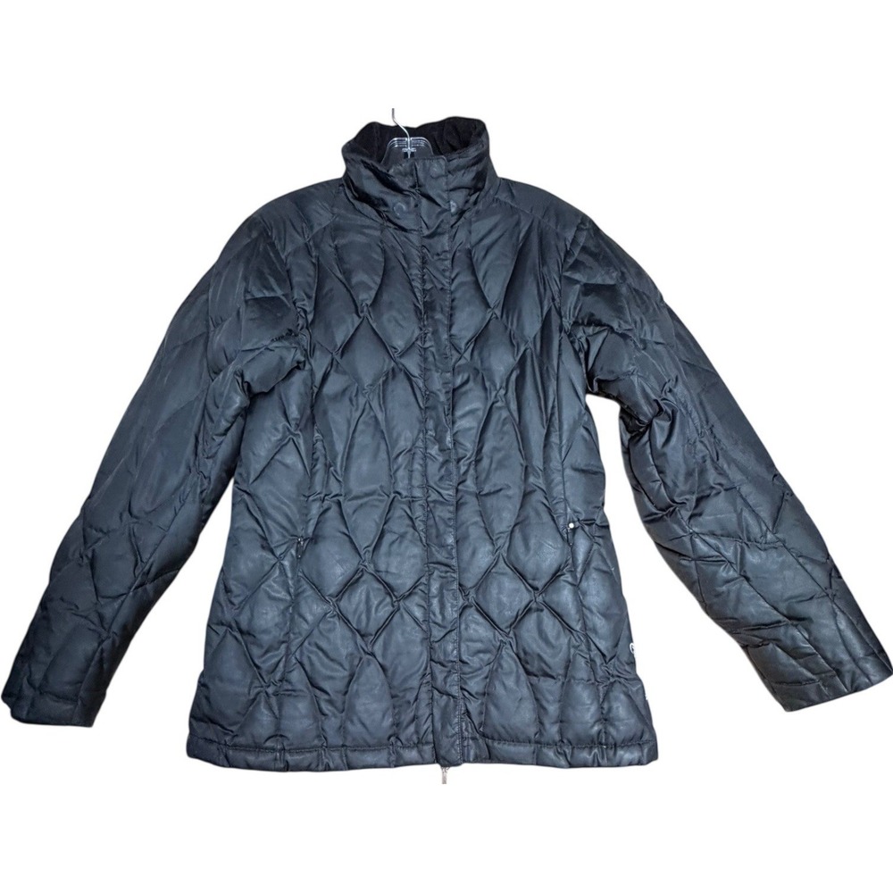 Cloudveil Goose Down Quilted Puffer Jacket Black Women's Small No Hood Warm Cozy
